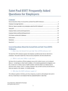 Saint Paul ESST Frequently Asked Questions for Employers