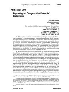 Reporting on Comparative Financial Statements