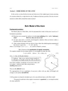 Bohr Model of the Atom - NTEC