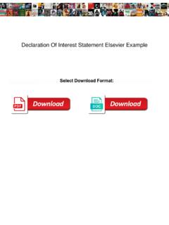 Declaration Of Interest Statement Elsevier Example