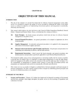 OBJECTIVES OF THIS MANUAL