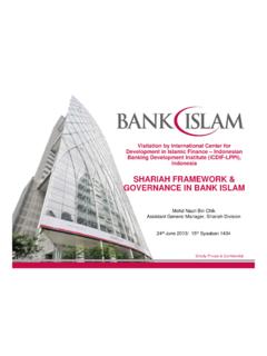 SHARIAH FRAMEWORK &amp; GOVERNANCE IN BANK ISLAM