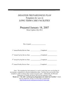 Prepared January 18, 2007 - health.mo.gov