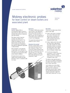 Mobrey electronic probes - Ward Industries Limited