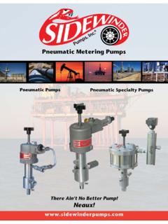 Pneumatic Metering Pumps - Sidewinder Pumps
