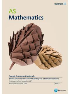AS Mathematics - Edexcel