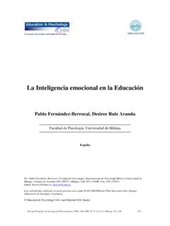 La Inteligencia emocional en la Educaci&#243;n - UMA