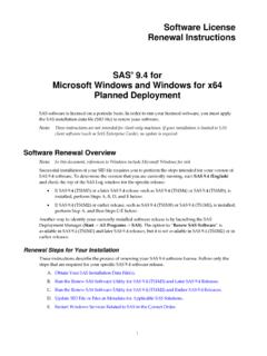 Software License Renewal Instructions—SAS 9.4 for ...