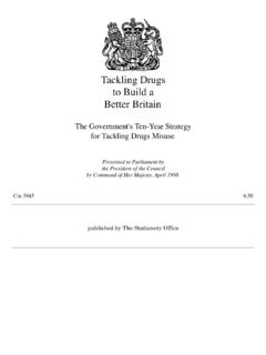 Tackling Drugs to Build a Better Britain - GOV.UK