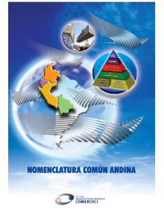 NOMENCLATURA COM&#218;N ANDINA - Comunidad Andina