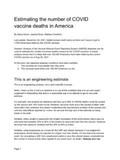 vaccine deaths in America