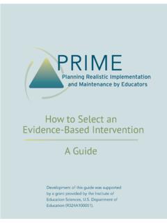 How to Select an Evidence-Based Intervention A Guide