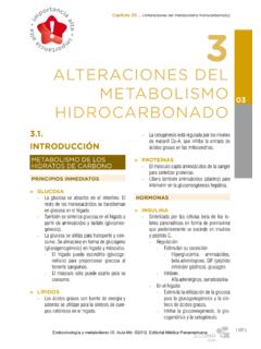 alteraciones del metabolismo Hidrocarbonado - …