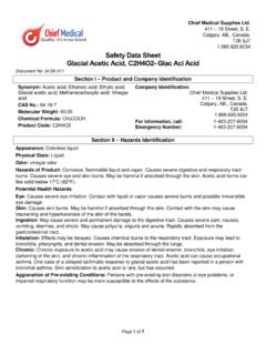 Safety Data Sheet Glacial Acetic Acid, C2H4O2- Glac Aci Acid