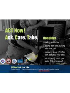 ACT Now ! Ask. Care. Take. Consider - Everyone Goes Home