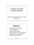 Excision of Lesions Surgical ApproachSurgical Approach