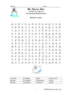 Vocabulary Word Search Find the words.