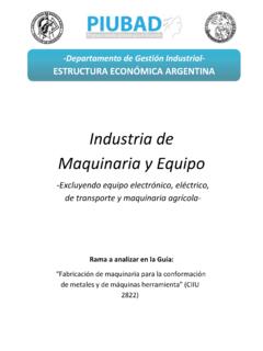 Industria de Maquinaria y Equipo - uba.ar