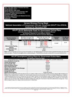 Verizon Wireless Pricing Sheet National Association of ...