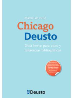 Manual de estilo Chicago Deusto - Publicaciones