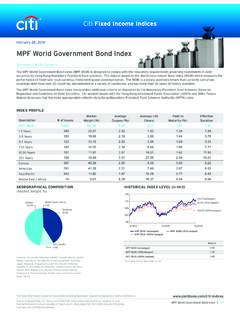 MPF World Government Bond Index - The Yield Book
