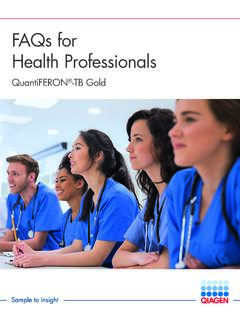 FAQs for Health Professionals - QuantiFERON