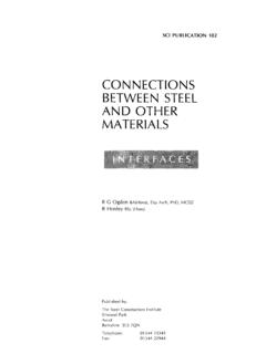 CONNECTIONS BETWEEN STEEL AND OTHER MATERIALS