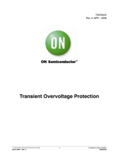 Transient Overvoltage Protection - ON Semiconductor