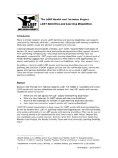 LGBT Identities and Learning Disabilities