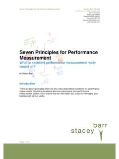 Seven Principles for Performance Measurement