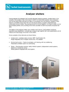 Analyser shelters - Analyzer Solutions