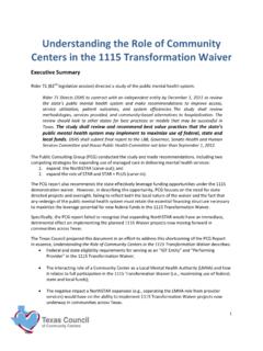 Understanding the Role of Community Centers in the 1115 ...