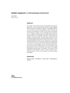 Action research: a methodological introduction - SciELO