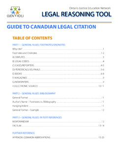 GUIDE TO CANADIAN LEGAL CITATION - OJEN