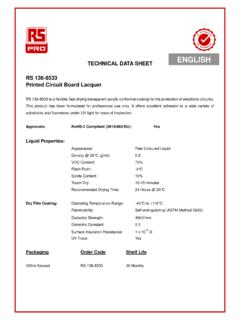 ENGLISH TECHNICAL DATA SHEET RS 136-8533 Printed Circuit ...