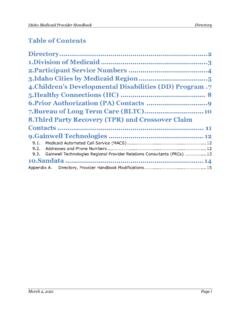 Table of Contents 4.Children’s Developmental Disabilities ...