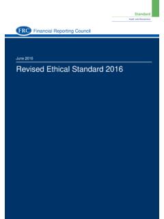 Revised Ethical Standard - Financial Reporting Council