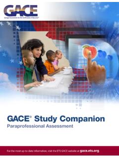 GACE Paraprofessional Assessment Study Companion