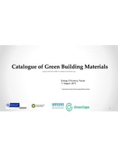 Catalogue of Green Building Materials - Cape Town