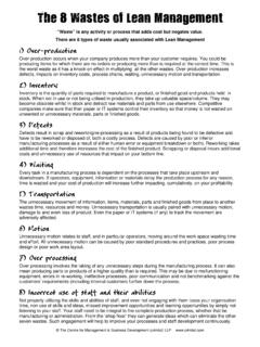 The 8 Wastes of Lean Management - Welcome to c4mbd