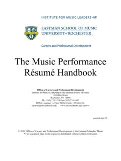 The Music Performance R&#233;sum&#233; Handbook