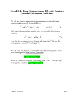 Second Order Linear Nonhomogeneous Differential Equations ...
