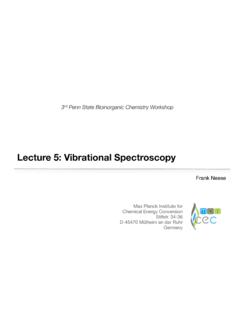 Lecture 5: Vibrational Spectroscopy