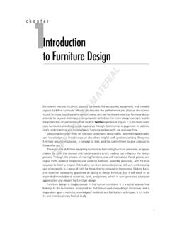 Introduction to Furniture Design
