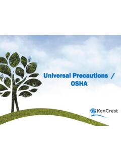 Universal Precautions / OSHA
