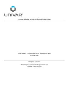Univar USA Inc Material Safety Data Sheet
