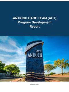 ANTIOCH CARE TEAM (ACT) Program Development Report