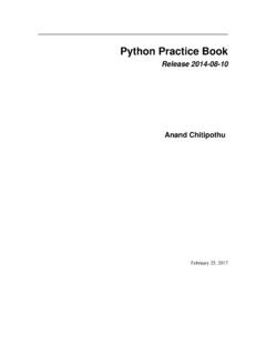 Python Practice Book - Read the Docs