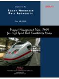 Project Management Plan (PMP) for High Speed Rail …