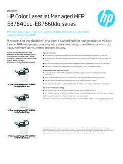 Data sheet HP Color LaserJet Managed MFP E87640du …